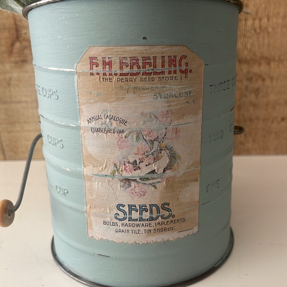 Upcycled Vintage Inspired Metal Sifter - Picture 5 of 6